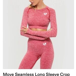 Stylish Pink Long Sleeve Crop Top